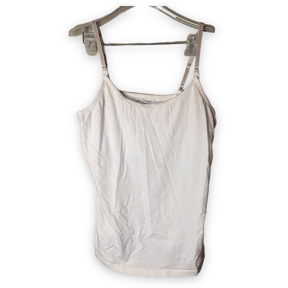MOTHERHOOD nursing white tank top